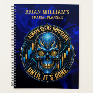 Always Seems Impossible Blue Glow Bitcoin Planner