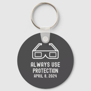 Always Shirt Total Solar Eclipse Use Protection Key Ring