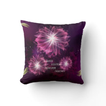 "ALWAYS SISTERS FOREVER FRIENDS" SQUARE PILLOW