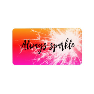 Always Sparkle Firework Sticker – Pink Orange
