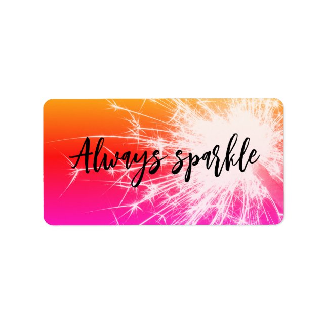 Always Sparkle Firework Sticker – Pink Orange (Front)