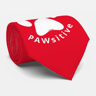 ALWAYS STAY PAWSITIVE funny dog paw inspirational Tie