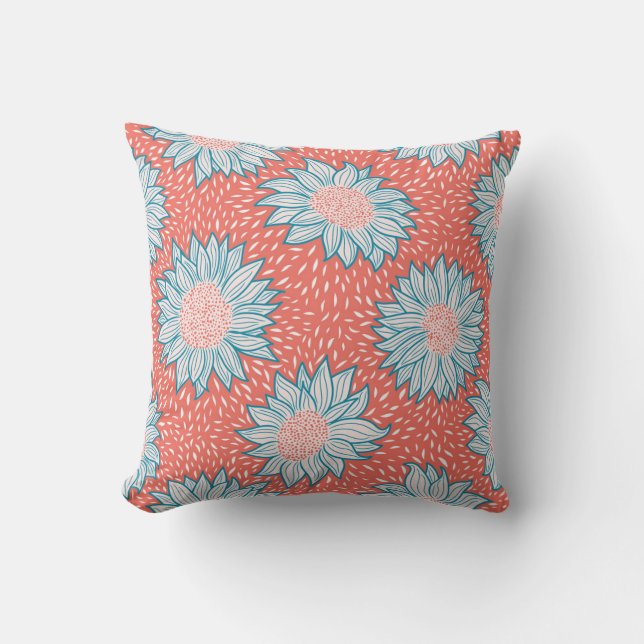 Always sunflowers red cushion (Front)
