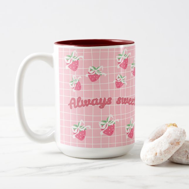 Always Sweet Strawberry Mug  (With Donut)