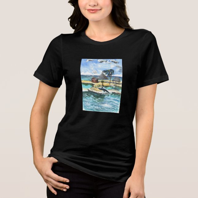 Always Swim With A Friend Tri-Blend Shirt (Front)