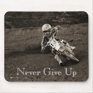 always take a handful, Never Give Up Mouse Mat