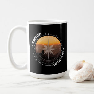 Always Take The Scenic Route Hiking Lovers  Coffee Mug