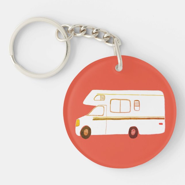 ALWAYS TAKE THE SCENIC ROUTE Motorhome Camping RV Key Ring (Front)