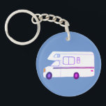 ALWAYS TAKE THE SCENIC ROUTE Motorhome Camping RV Key Ring<br><div class="desc">Customise this cute keychain with your own text,  your name or anything else you like. Get ready for your road trip with this vintage RV design,  hand drawn by me for you! Check my shop for lots more matching items!</div>