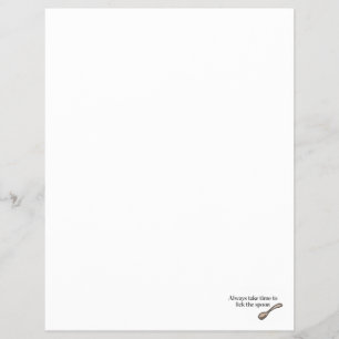 Always Take Time To Lick The Spoon Flyer