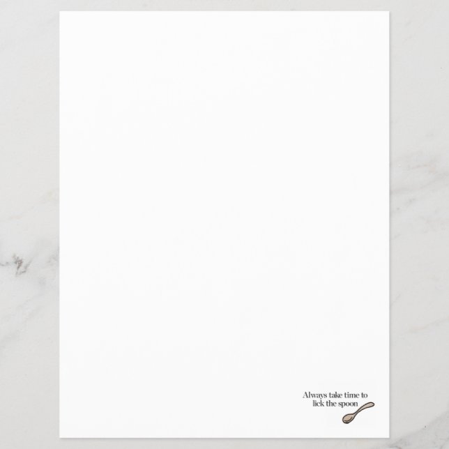 Always Take Time To Lick The Spoon Flyer (Front)