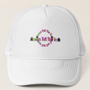 Always Tell The Truth Mens White Trucker Hat