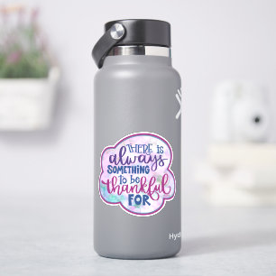 Always Thankful Girly Purple Inspirivity Sticker