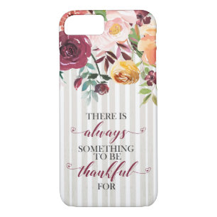 Always Thankful Pinstripe iPhone 8/7 Case