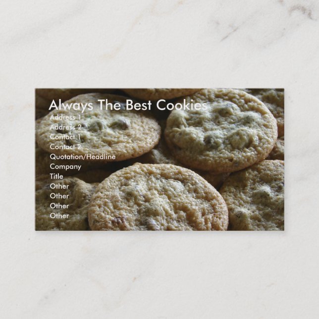 Always The Best Cookies Business Card (Front)