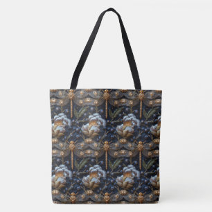 Always Thinking Inn Dragonfly Large Shoulder Tote Bag