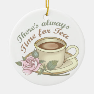 Always Time For Tea Ceramic Tree Decoration
