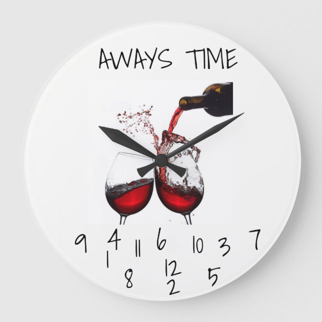**ALWAYS TIME FOR WINE** CLOCK (Front)