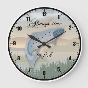 "Always Time to Fish" Wall Clock