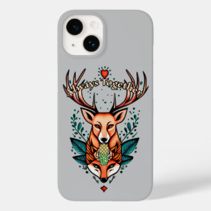 Always together stag and vixen tattoo style  Case-Mate iPhone 14 case