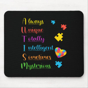 Always Unique Autism Awareness Totally Intelligent Mouse Mat
