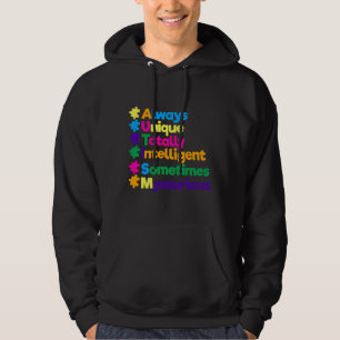 Always Unique Awesome Autism Awareness Supporters Hoodie