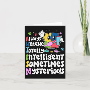 Always Unique Intelligent Autism Awareness Puzzle  Card