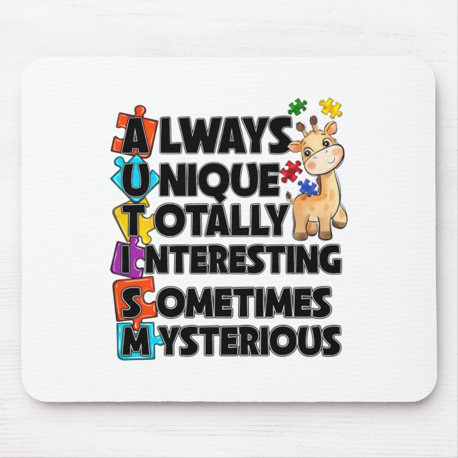 Always Unique Totally Intelligent Something Myster Mouse Mat (Front)