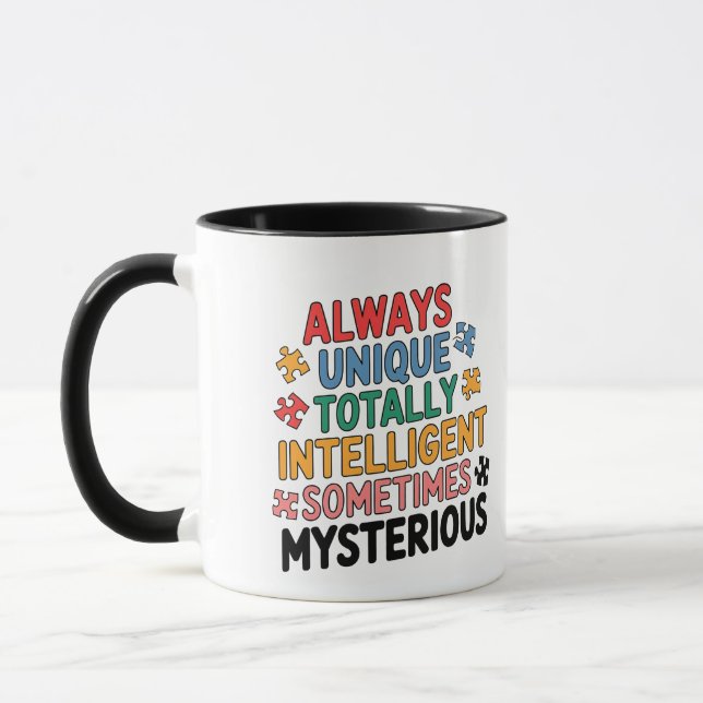 Always Unique Totally Intelligent Sometimes   Mug (Left)