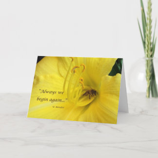 Always we begin again... card