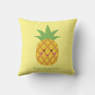 Always Wear Your Crown Punny Pineapple Cushion