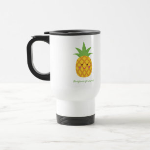 Always Wear Your Crown Punny Pineapple   Travel Mug