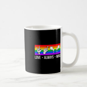Always Wins Asl Deaf Awareness Gay Pride Lgbt  Coffee Mug