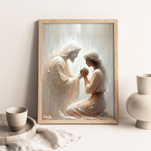 Always With You, Christian Art, Jesus and Woman Poster