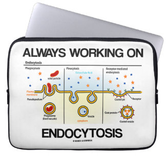 Always Working On Endocytosis (Cellular Eating) Laptop Sleeve