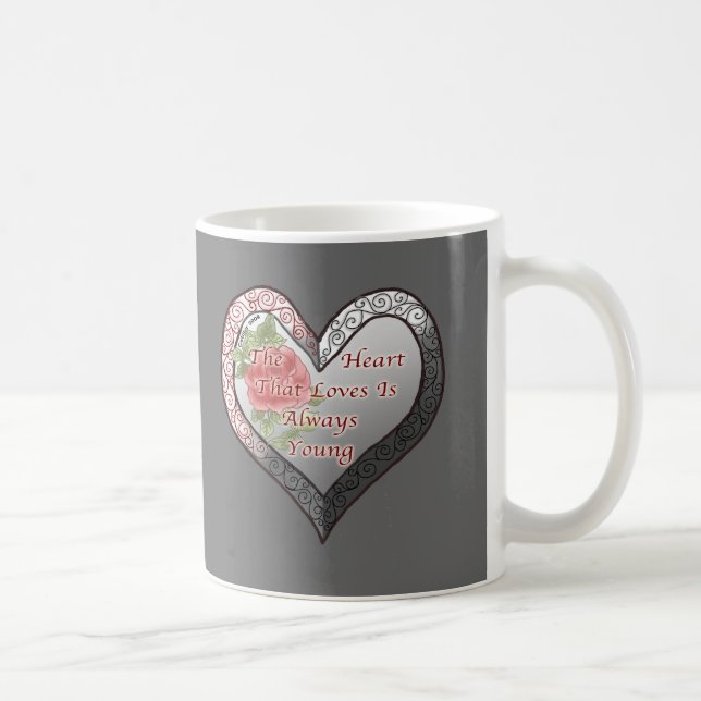 Always Young Valentine Heart mug (Right)