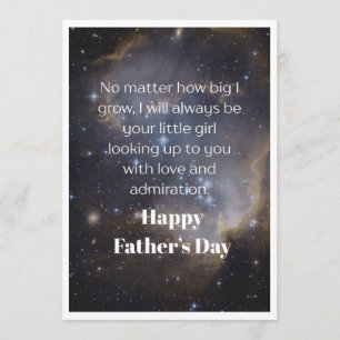 Always Your Little Girl Galaxy Nebula Father's Day Card