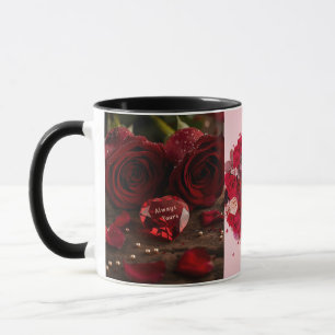 Always Yours Red Rose Romantic Morning Valentine  Mug