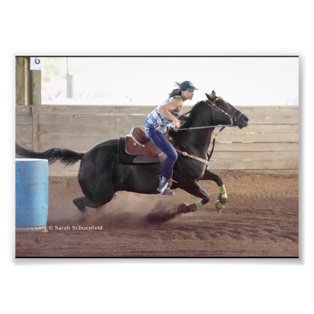 Alycia Barrel Race Photo Print (Front)