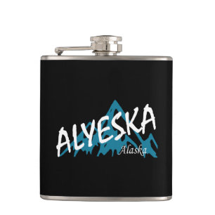 Alyeska Alaska Mountains Hip Flask