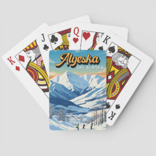 Alyeska Alaska Winter Travel Art Vintage Playing Cards