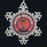 Alys Beach Florida 30A Emerald Coast 30 A Snowflake Pewter Christmas Ornament<br><div class="desc">Alys Beach Florida 30A Emerald Coast 30 A</div>