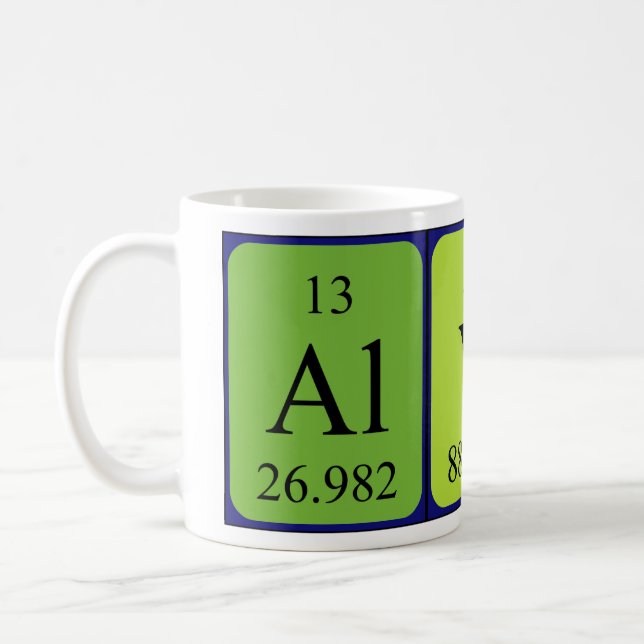 Alys periodic table name mug (Left)