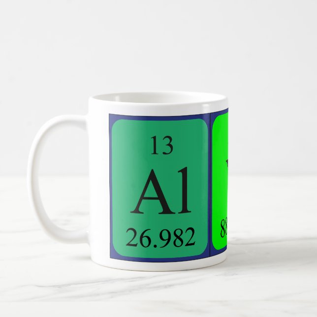 Alys periodic table name mug (Left)