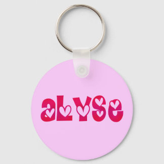 Alyse in Hearts Key Ring