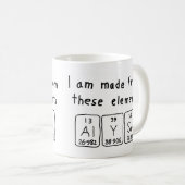 Alyse periodic table name mug (Front Right)
