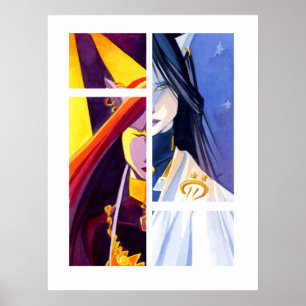 Alysha's Fall Stained Glass Window Poster