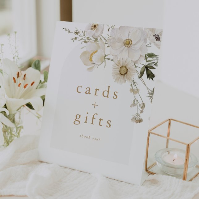 ALYSSA Floral Boho Flower Baby Shower Cards Gifts Pedestal Sign (ALYSSA Floral Boho Flower Baby Shower Cards Gifts Pedestal Sign)