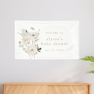 ALYSSA Floral Summer Boho Wild Flower Baby Shower Banner