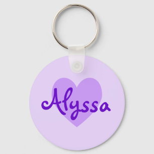 Alyssa in Purple Key Ring